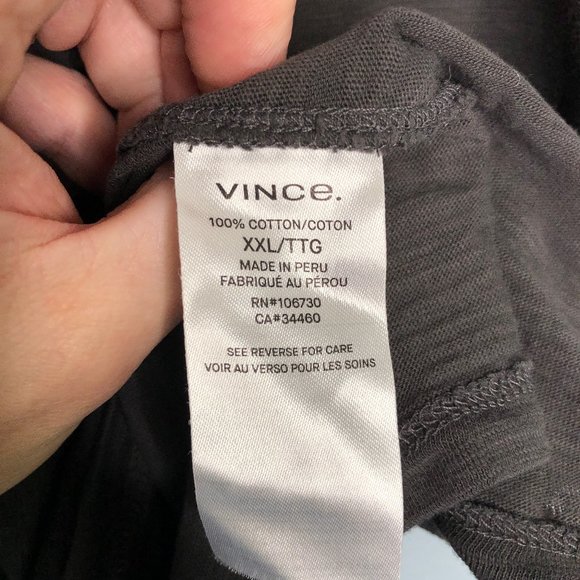 Vince Gray Henley Tshirt Button Short Sleeve - Picture 4 of 6